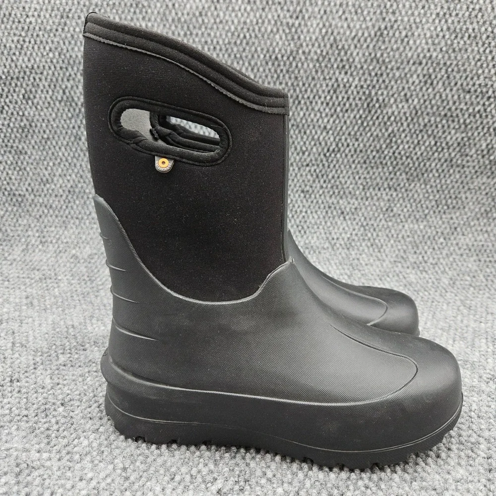 Bogs (Kids Youth 5) Black Boots Neo Classic Solid Waterproof Winter Rain Snow